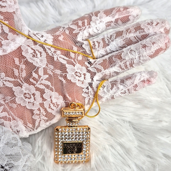 NWT Handmade 3pc LUXURY FASHIONED ✨BLING✨ Necklace & Earrings Set - Picture 7 of 17